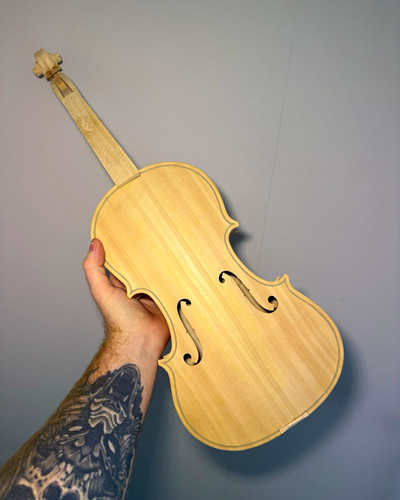 White acoustic violin - white, 4/4