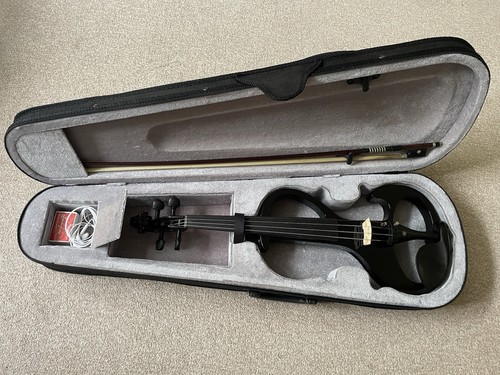Black electric violin with - black,